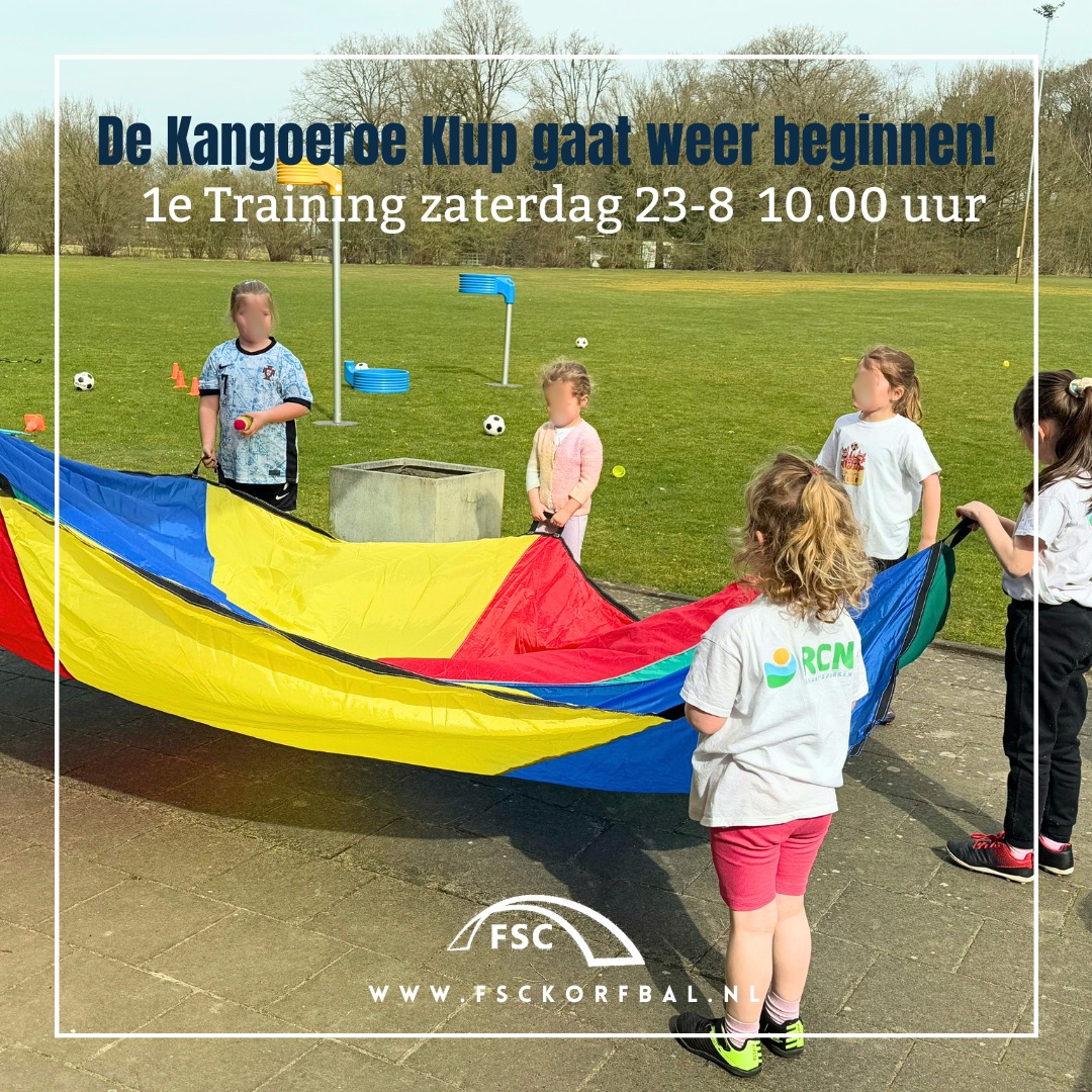 Ontdek de Kangoeroe Klup bij FSC Korfbal! 🦘🏀
Ben je tussen de 3 en 7 jaar en dol op rennen, springen en plezier maken? Dan is de Kangoeroe Klup dé plek voor jou! Deze superleuke en actieve club heeft een knipoog naar korfbal en biedt een geweldige manier om samen met vriendjes en vriendinnetjes te bewegen.
Maar dat is nog niet alles! Maak kennis met onze vier vrolijke mascottes: Scoro, Jumper, Funny en Spurt! Zij zijn de gezichten van de Kangoeroe Klup en brengen elke week een hoop energie en plezier met zich mee!
Bij de Kangoeroe Klup draait alles om samen spelen, bewegen en nieuwe dingen ontdekken. Doe jij ook mee?
Kijk voor de trainingstijden op https://fsckorfbal.nl/competitie/trainingen/
#KangoeroeKlup #FSCKorfbal #BewegenMetPlezier