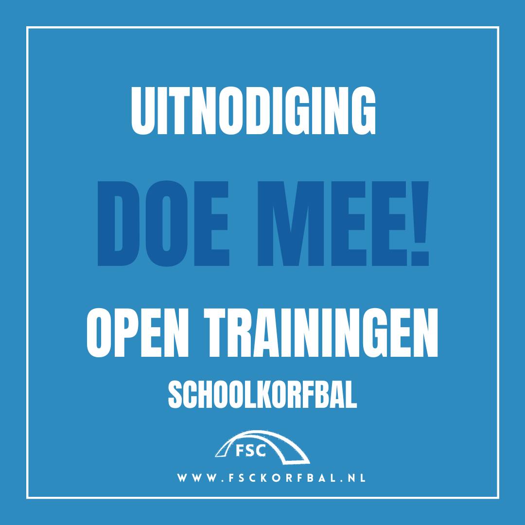 🏐 Open trainingen bij FSC Korfbal! 🏐

Op woensdag 8 en maandag 13 april organiseren we open trainingen om je voor te bereiden op het schoolkorfbaltoernooi.

👉 Kun je niet meedoen aan het toernooi? Geen probleem! Je bent ook van harte welkom om gezellig mee te trainen.

🕡 Tijd: 18.15 – 19.15 uur
📍korfbalveld Knegsel

Kom langs, doe mee en ervaar hoe leuk korfbal is! 💙