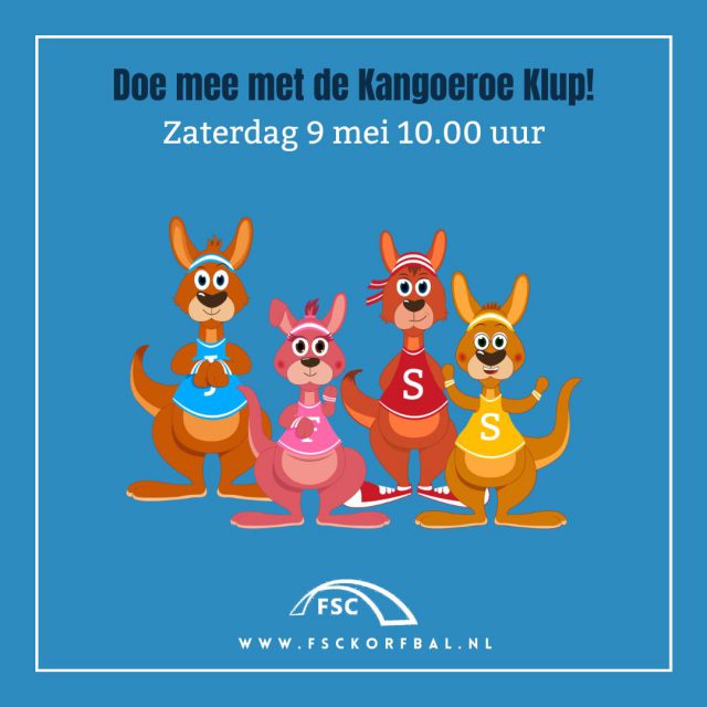 🌟 Morgen is het weer tijd voor de Kangoeroe Klup bij FSC Korfbal! 🦘🏐

Heb jij een kind van 3 t/m 7 jaar dat dol is op rennen, spelen en plezier maken? Kom gezellig meedoen bij onze Kangoeroe Klup!
Spelenderwijs bewegen, samen sporten én nieuwe vriendjes maken staan centraal 💛💙

🕙 Start: 10.00 uur
📍 Sportpark De Breemakker in Knegsel
👧🧒 Ook niet-leden zijn van harte welkom om gratis mee te trainen!

Neem gerust een vriendje, vriendinnetje, buurkind of neefje/nichtje mee 🎉

Aanmelden is niet nodig — gewoon lekker langskomen!
Tot morgen! 🦘✨

#FSCKorfbal #KangoeroeKlup #Sportplezier #Korfbal #BewegenVoorKinderen #Knegsel #JeugdSport