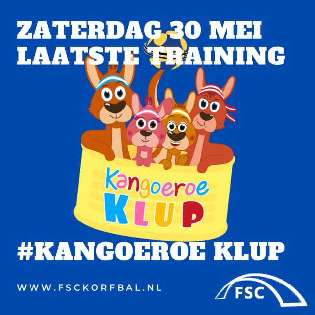 🦘 KOM GEZELLIG MEEDOEN MET DE KANGOEROE KLUP! 🦘

Heb jij een zoon of dochter van 3 t/m 7 jaar die graag beweegt, speelt en plezier maakt? Dan ben je van harte welkom bij de laatste Kangoeroe Klup training van dit seizoen bij FSC Korfbal! 💙🤍

📅 Zaterdag 30 mei
⚠️ Eenmalig op een andere tijd
🕚 11.15 – 12.00 uur

Iedereen mag GRATIS en vrijblijvend meedoen. Ervaring is niet nodig, gewoon lekker samen sporten, spelletjes doen en plezier maken! Neem gerust een vriendje of vriendinnetje mee 🙌

We vinden het gezellig als jullie erbij zijn!

📍 Korfbalveld FSC Korfbal : Sportpark De Breemakker, Knegsel

#KangoeroeKlup #FSCKorfbal #Sportplezier #SamenBewegen
 #Knegsel #Steensel