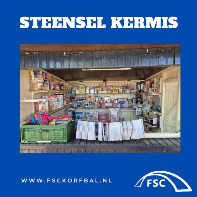 De komende dagen nog geen korfbal, maar exploitatie van een heuze kermiskraam op Steensel kermis! Kom enveloppen trekken en maak kans op prachtige prijzen!
#steenselkermis #steensel #knegsel #kermis #prijzen!
