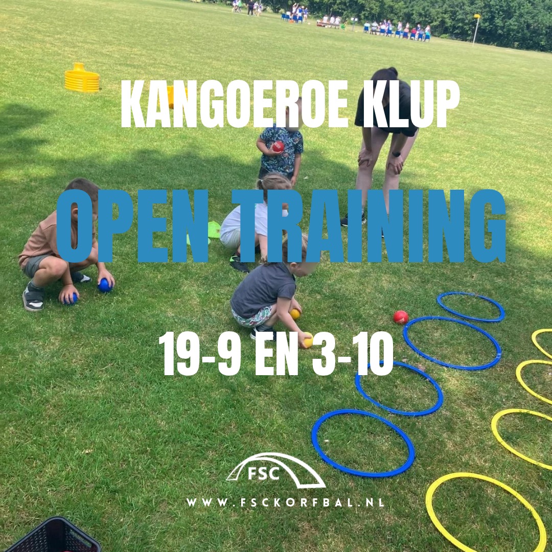 🦘 Kangoeroeklup – Open Trainingen! 🦘
Sport en spel voor de allerkleinsten! Bij de Kangoeroeklup draait het om lekker bewegen, rennen en spelletjes doen, met af en toe een vleugje korfbal. Kom gezellig langs bij onze open trainingen!
📅 Zaterdag 19 september
📅 Zaterdag 3 oktober
🕙 10.00 – 11.00 uur
📍 Korfbalveld, Knegsel
Gezellig samen spelen en bewegen. Aanmelden is niet nodig, gewoon langskomen en meedoen!
Tot dan bij FSC! 🤍💙
#FSCKorfbal #Kangoeroeklup #SportEnSpel #OpenTraining