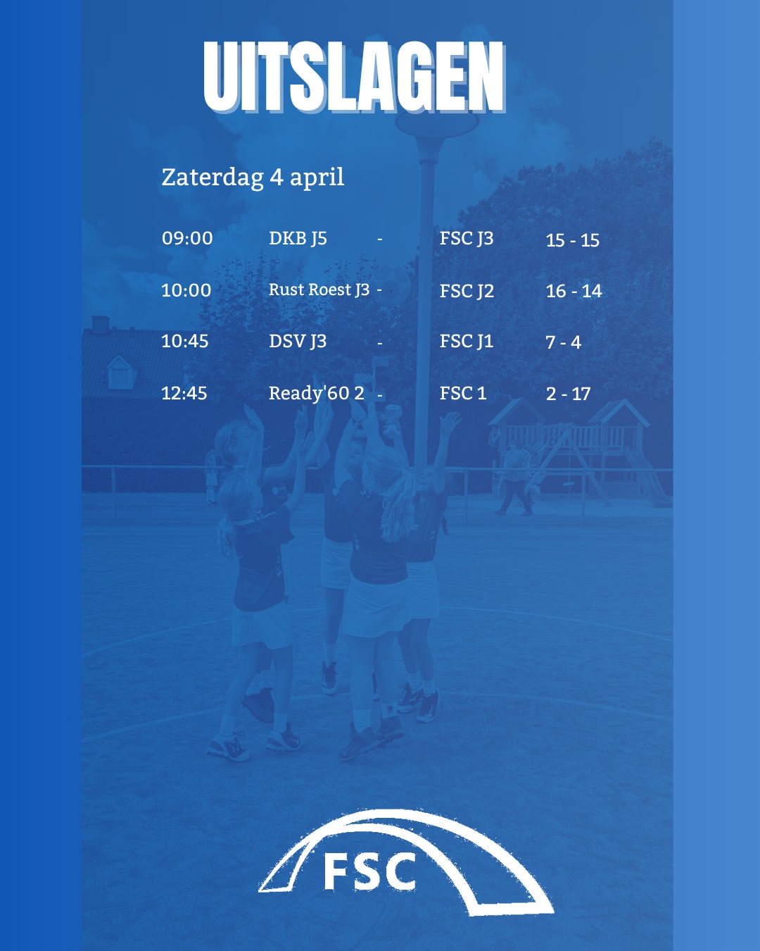 WEDSTRIJDVERSLAG J3

Wat een fantastische start van het buitenseizoen! Nieuwe tegenstanders, maar beide teams waren goed aan elkaar gewaagd. Het ene moment stond DKB voor, en even later nam FSC weer de leiding. Super spannend en vooral een hele leuke wedstrijd om naar te kijken. Onze jarige job Bea wist maar liefst vier verjaardagsdoelpunten te maken! De 15-15 eindstand was een goed begin van het  paasweekend!

We kijken nu al uit naar de thuiswedstrijd tegen DKB!

#uitslagen #fsc #kngesel #steensel #korfbal